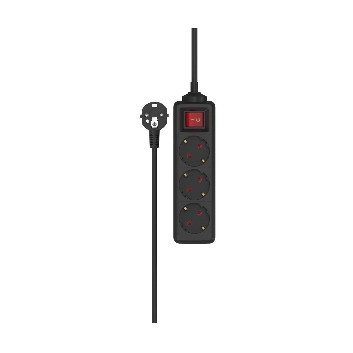 Logik L3WS15B25K Πολύπριζο Ασφαλείας 3 Θέσεων Black