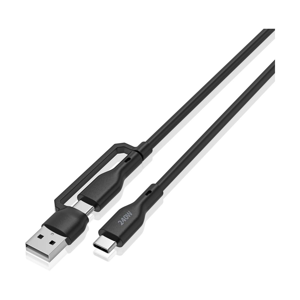 Logik 240W USB-C σε USBC-C με USB-A Αντάπτορα 2m Braided