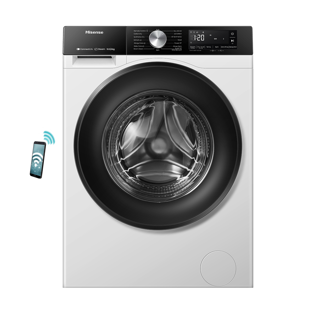 Hisense WD3S1043BW3 10.5/6kg
