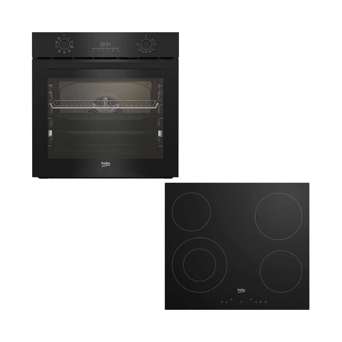 Beko BBIM18302BCSE Oven & HIC 64402 E Hob