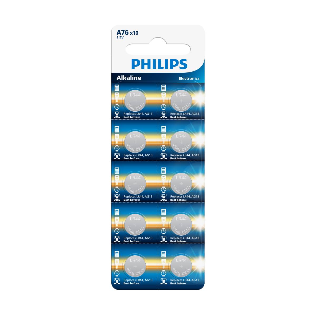 Philips A76P10B/GRS, A76 LR44