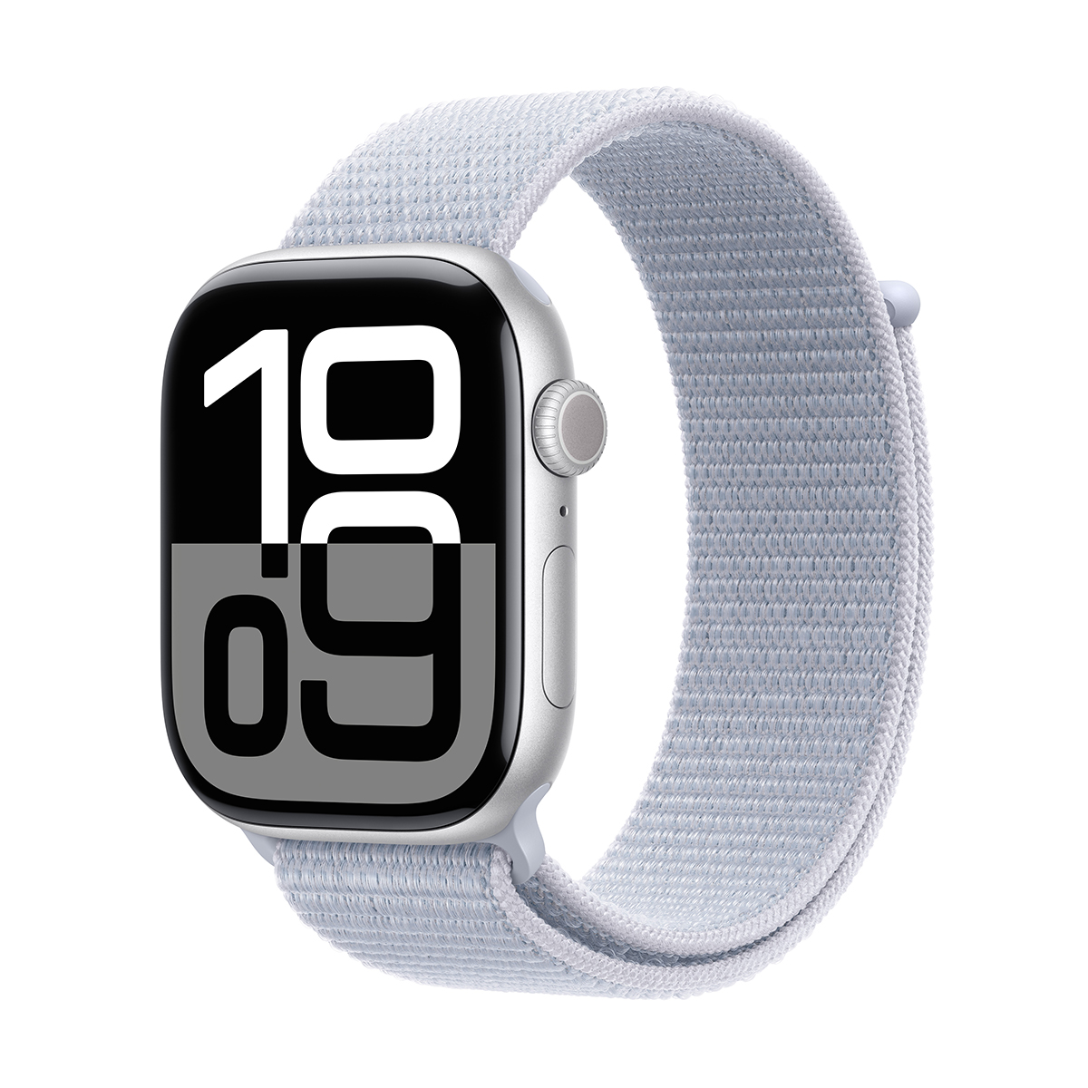 Apple Watch Series 10 GPS 42mm Silver Aluminium Case with Blue Cloud Sport Loop