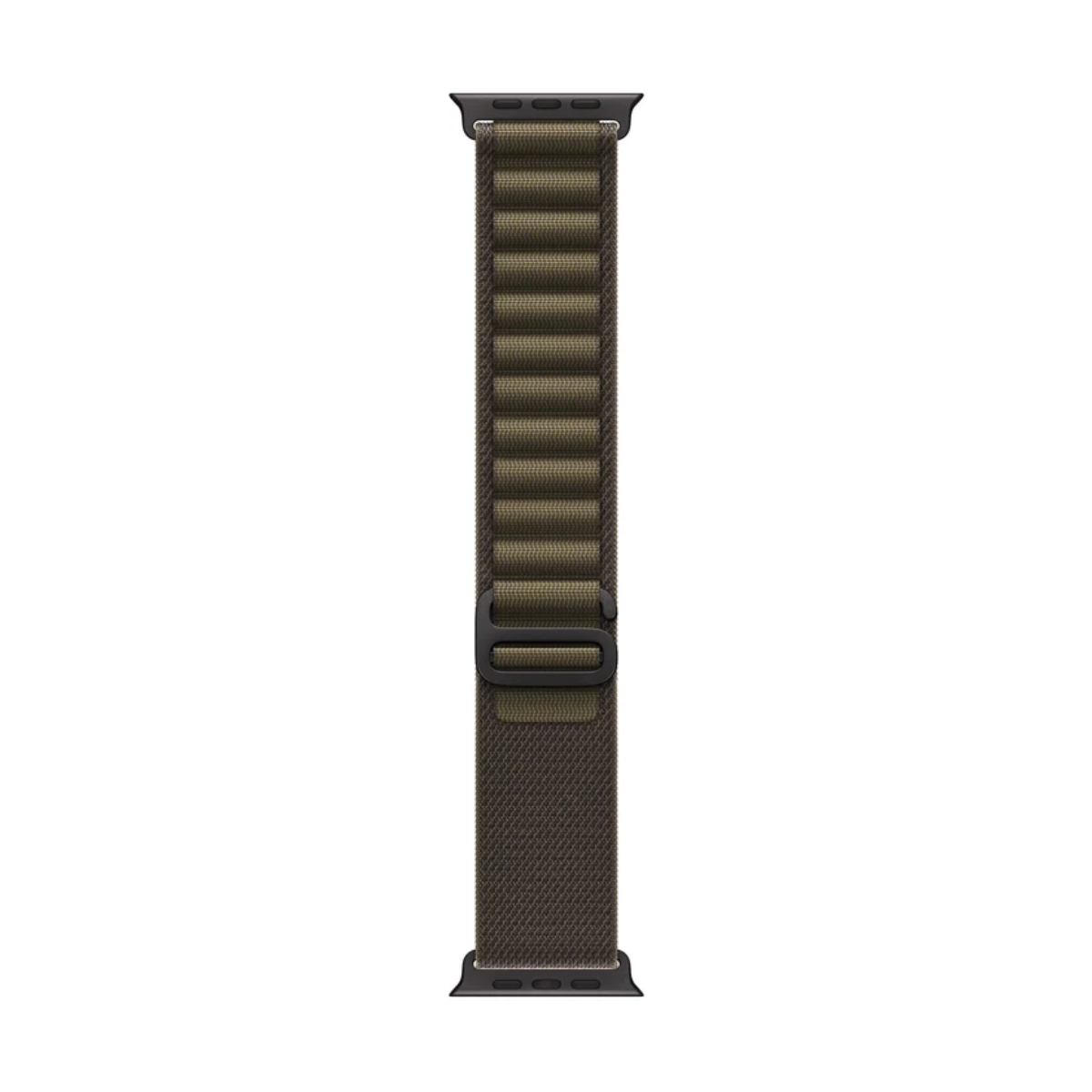 Apple 49mm Alpine Loop Dark Olive M - Black Titanium Finish