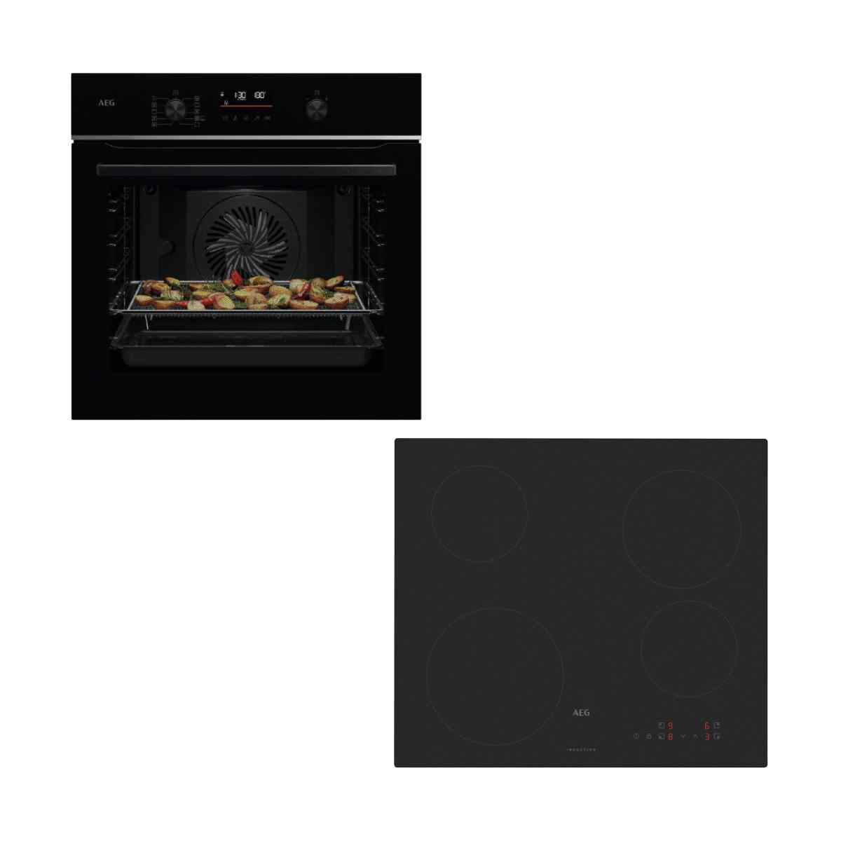 Aeg TS6PB531AB Black Φούρνος & TM64IA00CL Matt Black