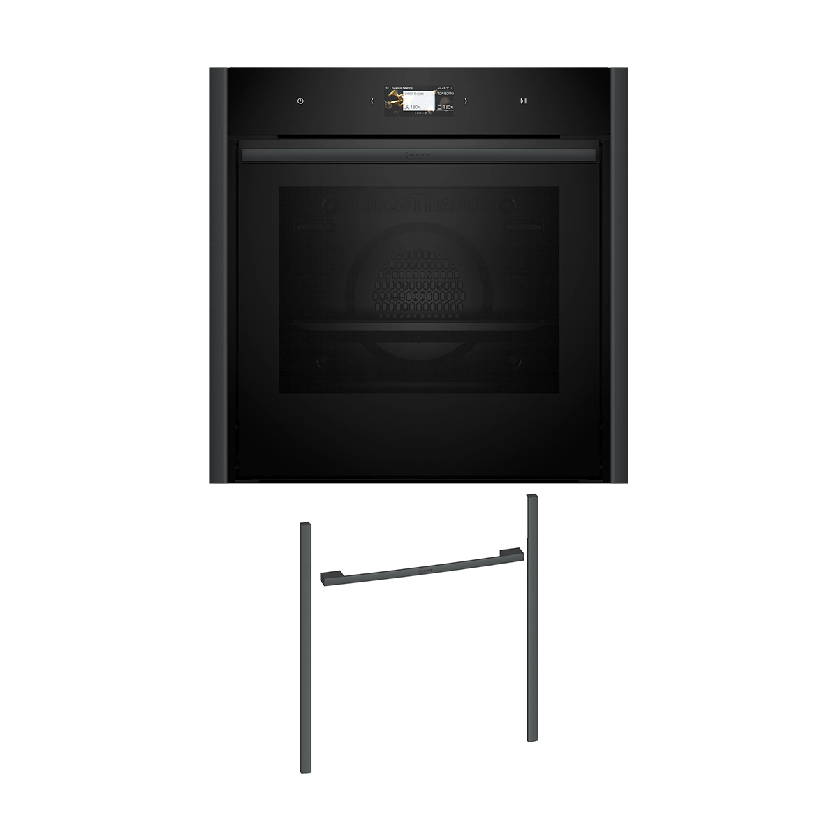 Neff NOV60E6A1 Εντοιχιζόμενος φούρνος B69CS3AY0 & Anthracite Grey Flex Design Kit