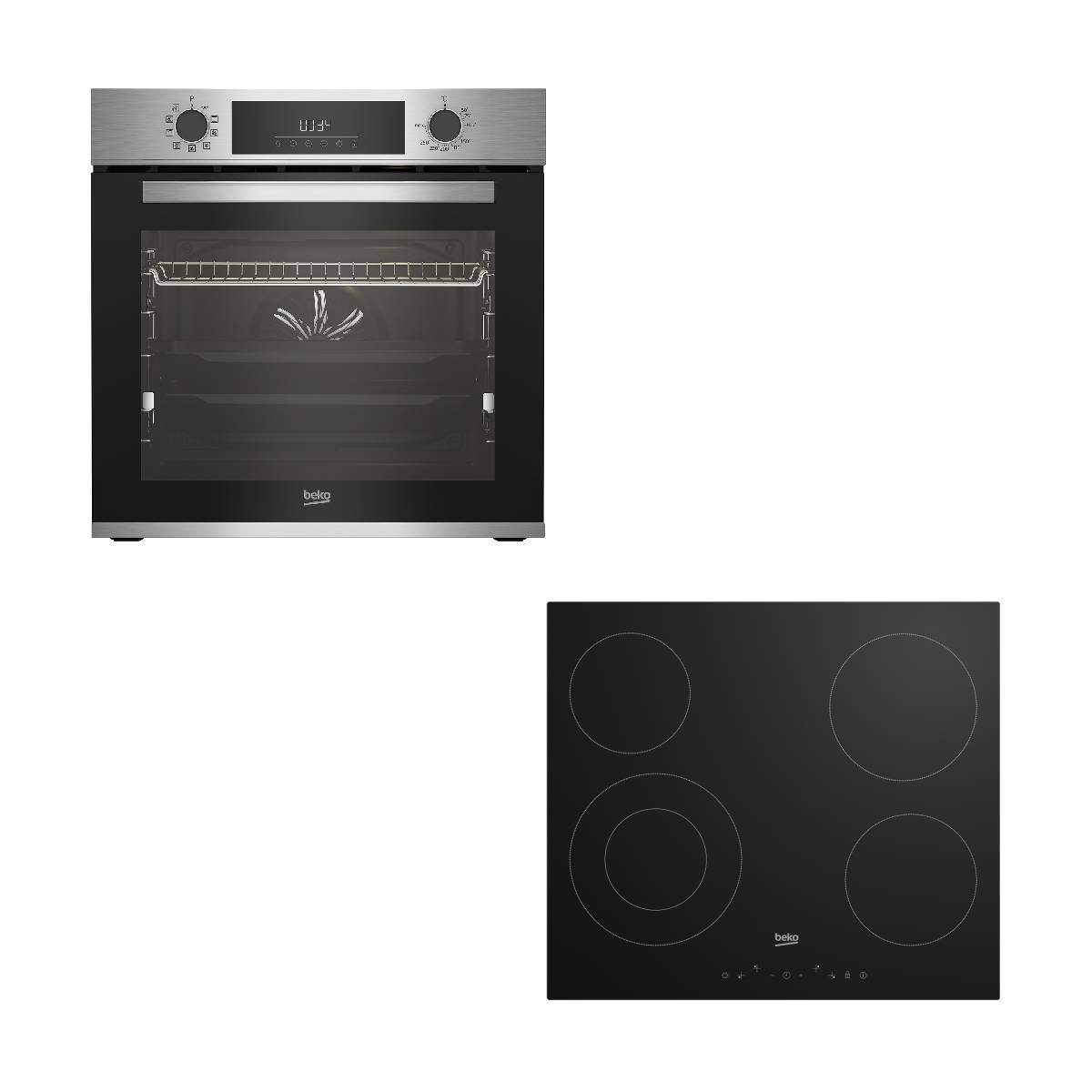 Beko BBIM12300XDSE Inox Oven & HIC 64402 E Hob