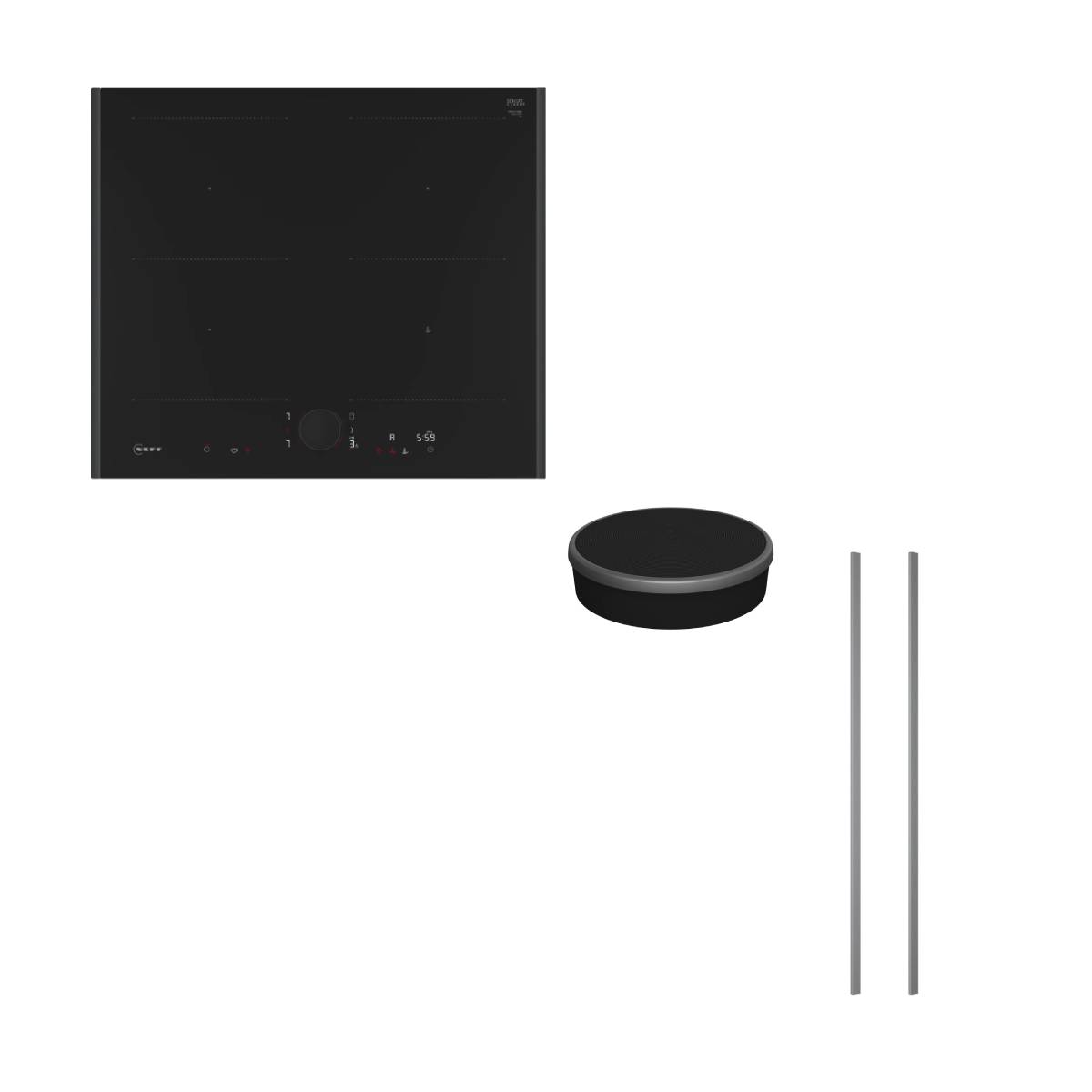 Neff T66YYY4B0 Induction Hobs & Twist Pad Flex & 52.6 cm Anthracite Grey Flex Design Kit
