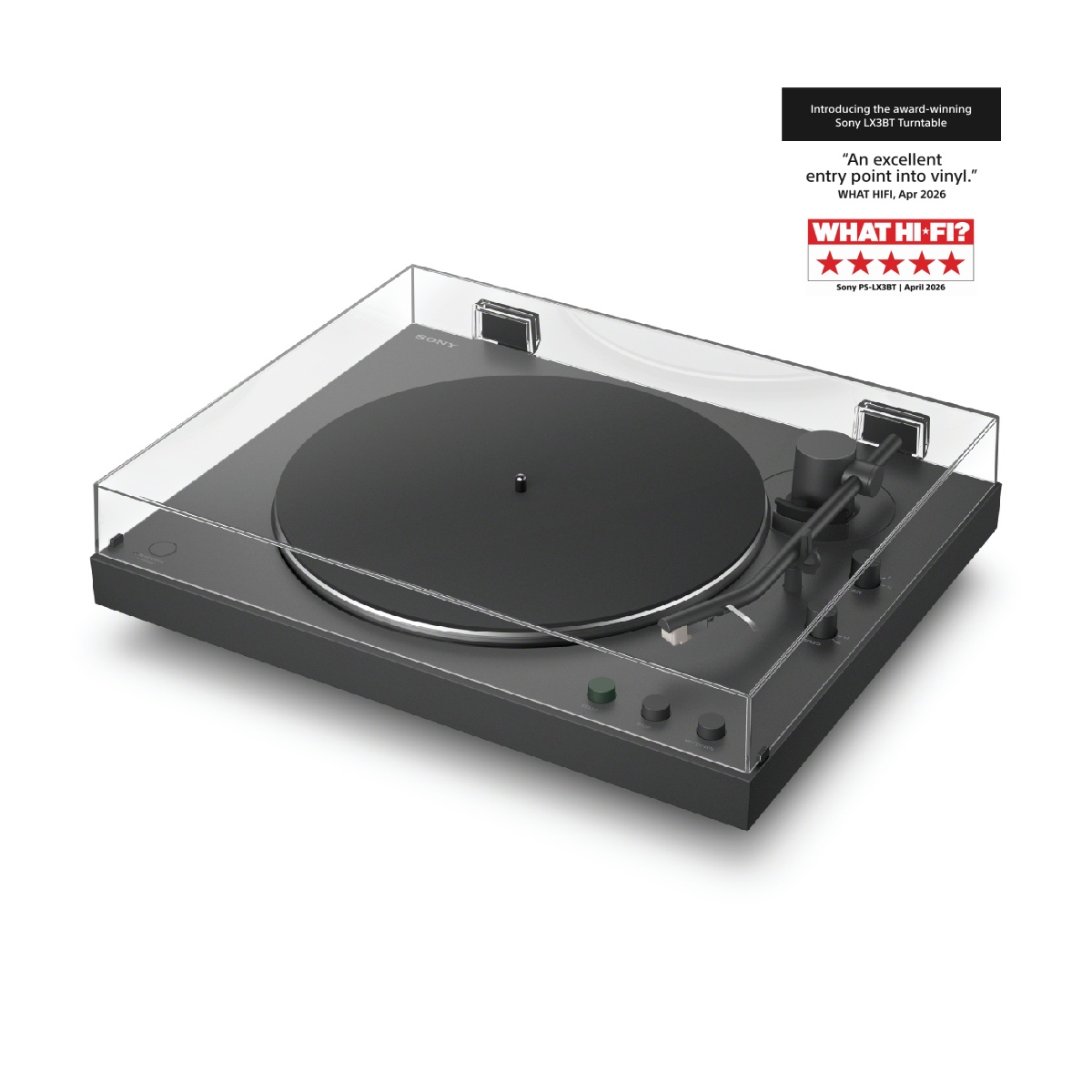 Sony PSLX3BT.CEL Phono Preamp Πικάπ, Μαύρο (4)