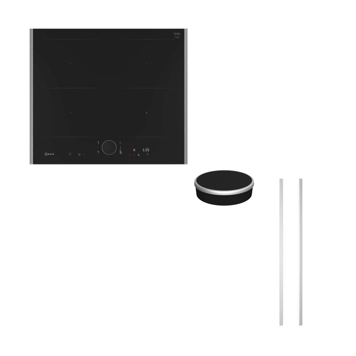Neff T66YYY4B0 Induction Hobs & Twist Pad Flex & 52.6 cm Metallic Silver Flex Design Kit