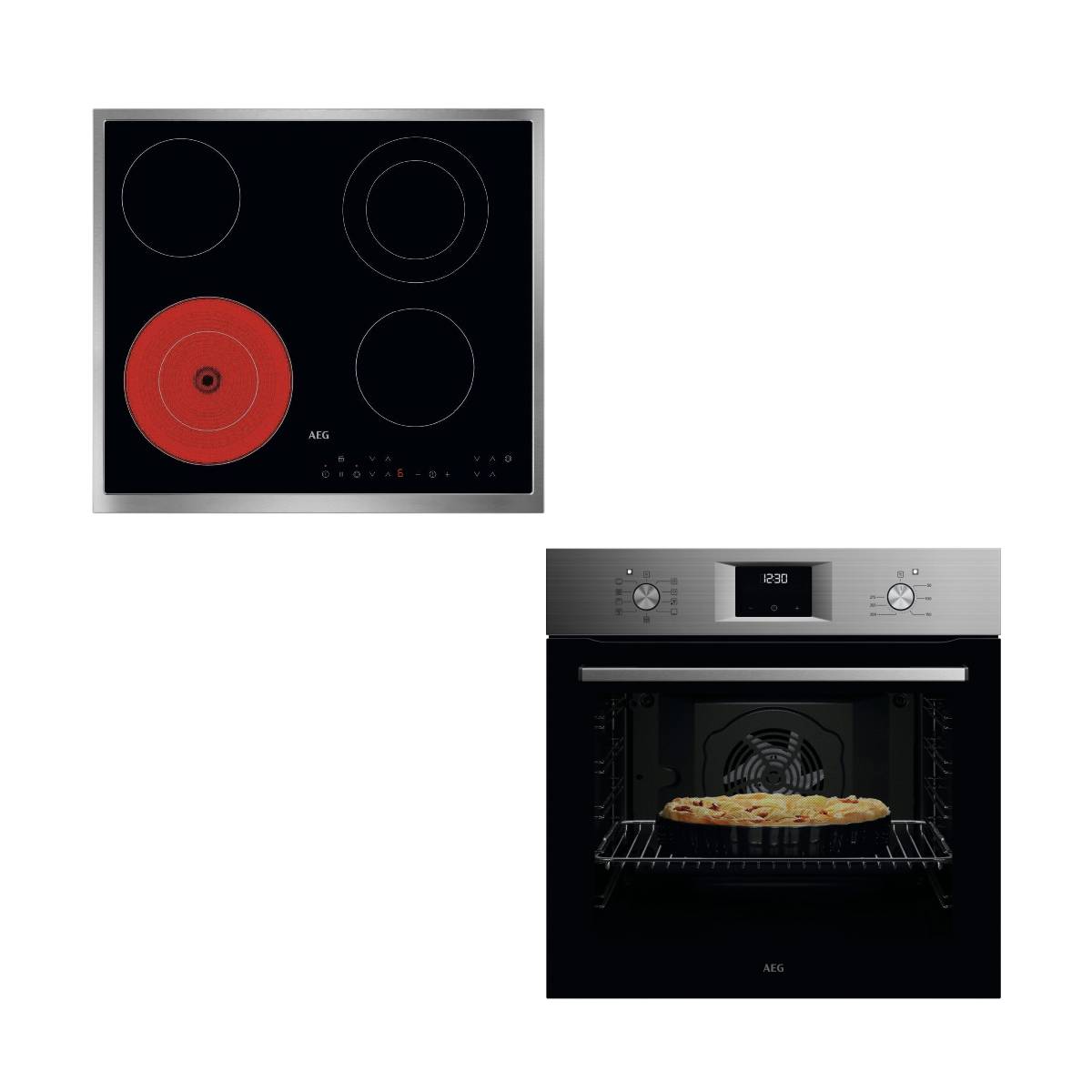 Aeg OA5AB21SM Inox Oven & TORN64A02XB 6 Zones Ceramic Hob