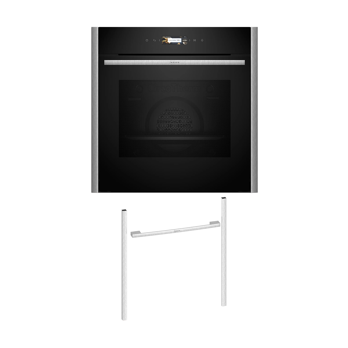 Neff NOV60P2M0 Εντοιχιζόμενος φούρνος B29CR7KY0 & Metallic Silver Flex Design Kit