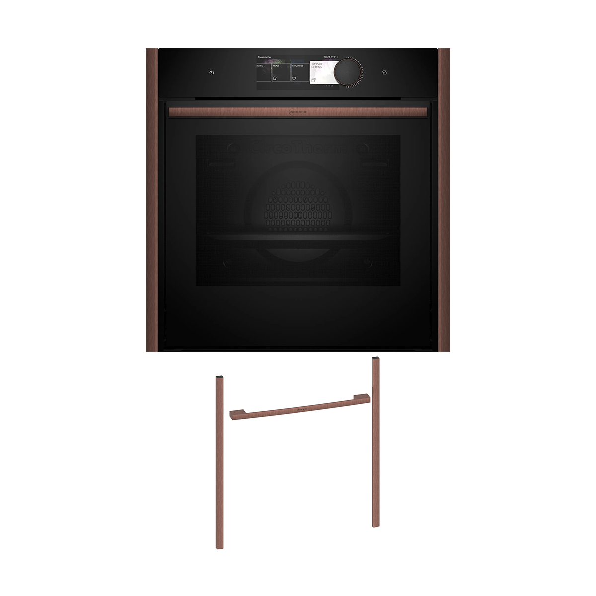 Neff NVS60P6B0 Εντοιχιζόμενος φούρνος B69VY7MY0 & Brushed Bronze Flex Design Kit