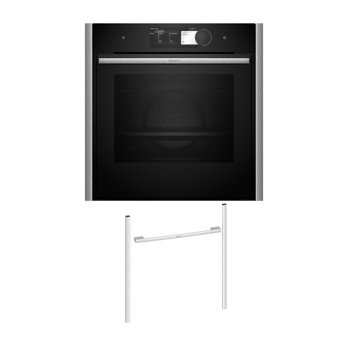 Neff NFS60E6M0 Εντοιχιζόμενος φούρνος B69FY5CY0 & Metallic Silver Flex Design Kit
