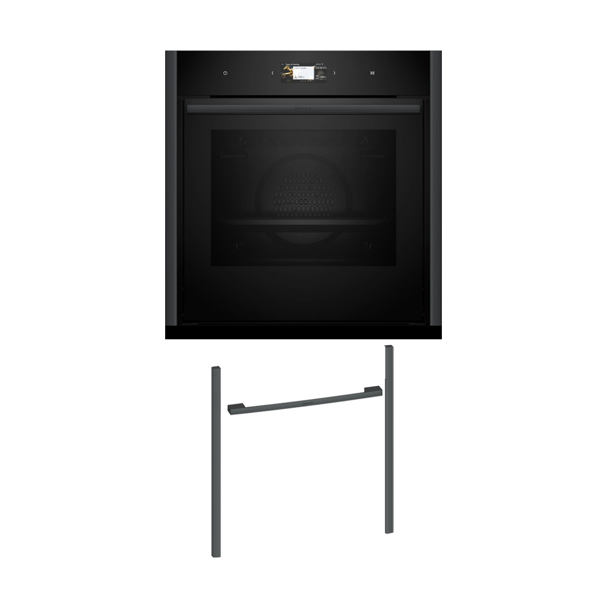 Neff NOV60P6A1 Εντοιχιζόμενος φούρνος B69CS7KY0 & Anthracite Grey Flex Design Kit