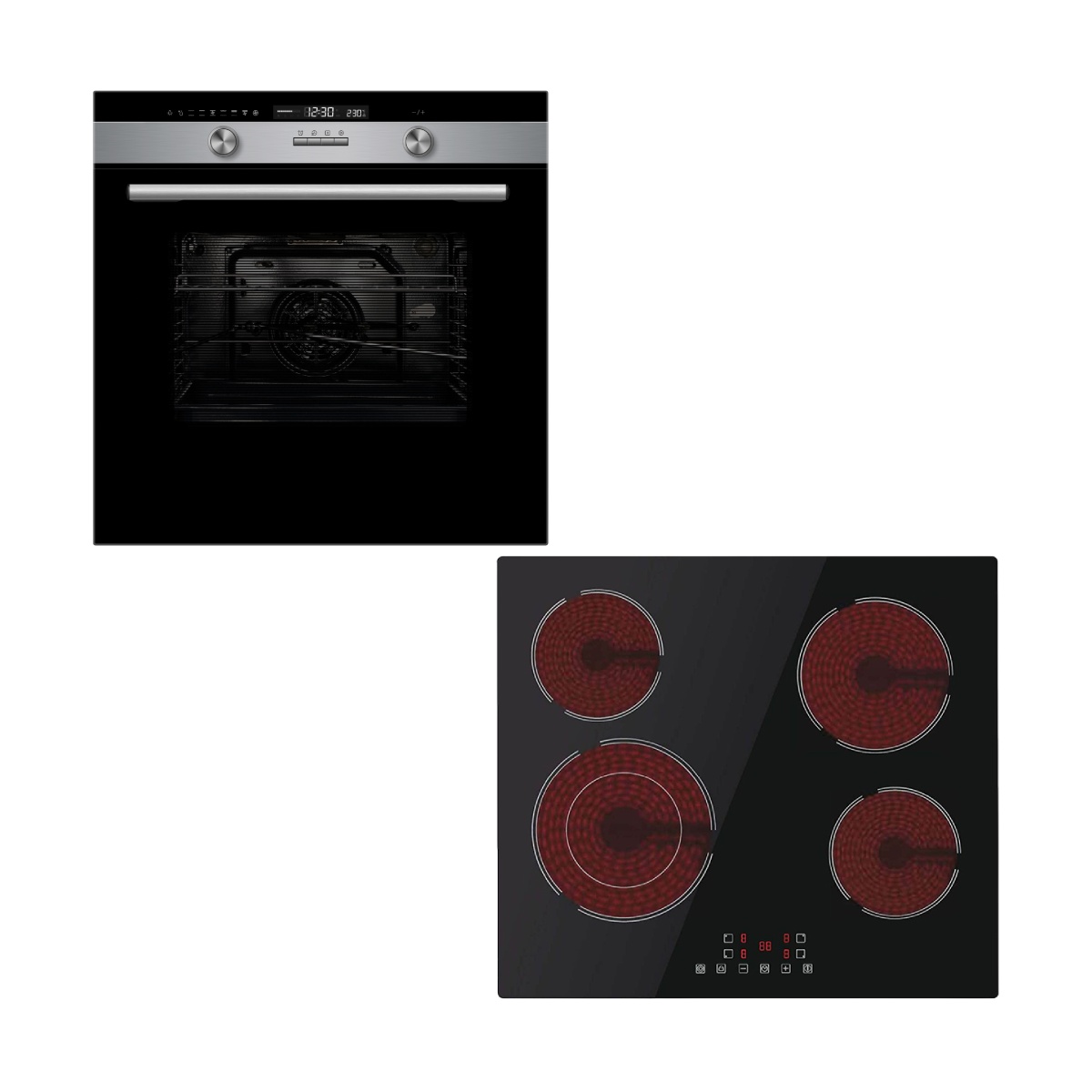 Davoline BBA 7010 Inox Oven & HVC6005T Ceramic Hob