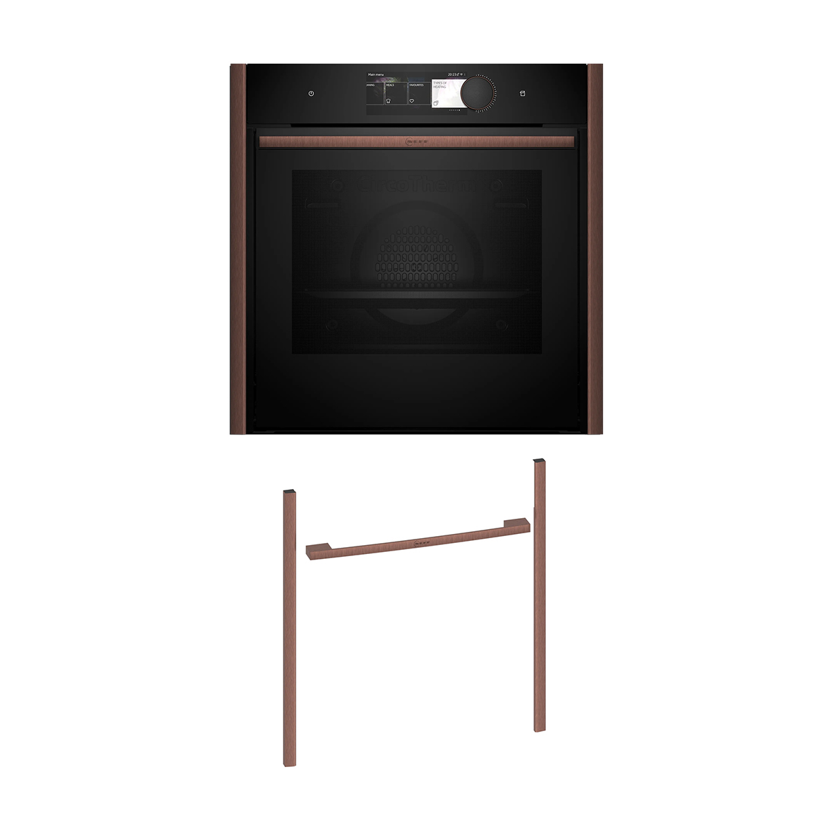 Neff NFS60E6B0 Εντοιχιζόμενος φούρνος B69FY5CY0 & Brushed Bronze Flex Design Kit