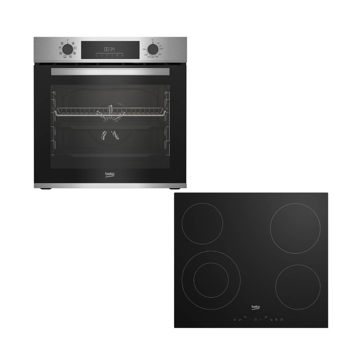 Beko BBIM12300XD Oven & HIC 64402 E Hob