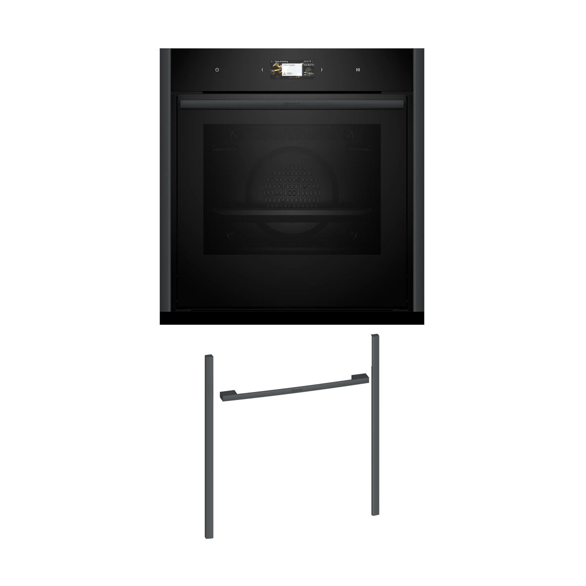 Neff NOV60P6A0 Εντοιχιζόμενος φούρνος B69CS7MY0 & Anthracite Grey Flex Design Kit