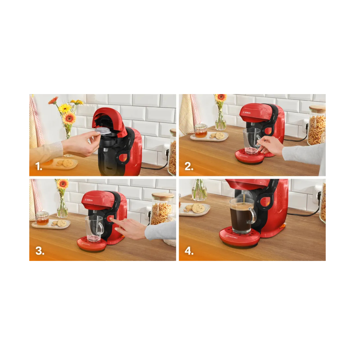 Macchina Da Caffè Tassimo Style Friendly Bosch TAS113E – Rossa – OneTouch E Intellibrew™ – Fino A 70 Bevande - 2