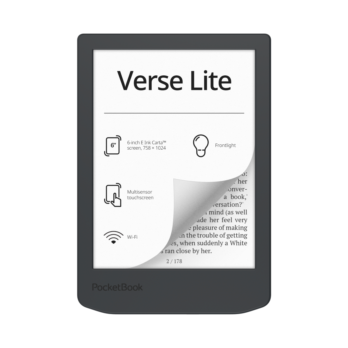 PocketBook E-Book Reader 6'' 8GB PocketBook Verse Lite PB619-T-WW Grey