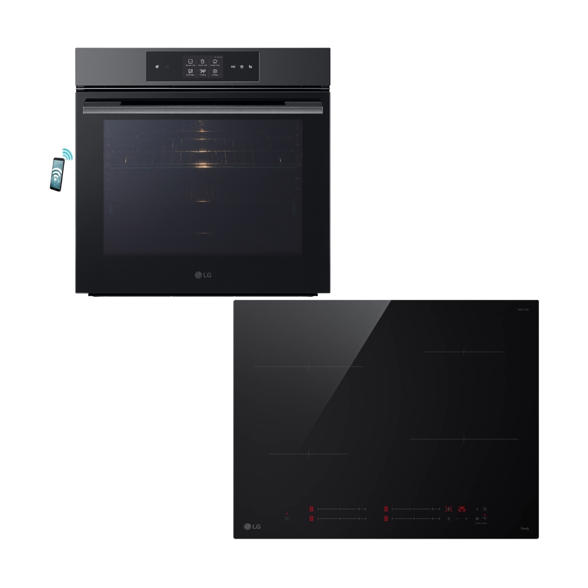 LG WSED7665B Anthracite Oven & CI5Z2423BN Induction Hob