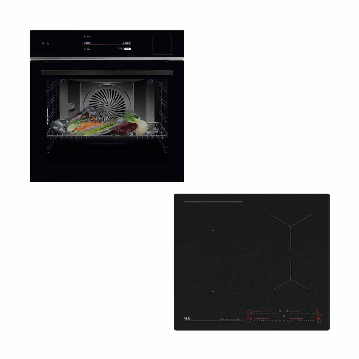 Aeg TP9SB831AB Black Oven & TI64IB10IZ Black Induction Hob