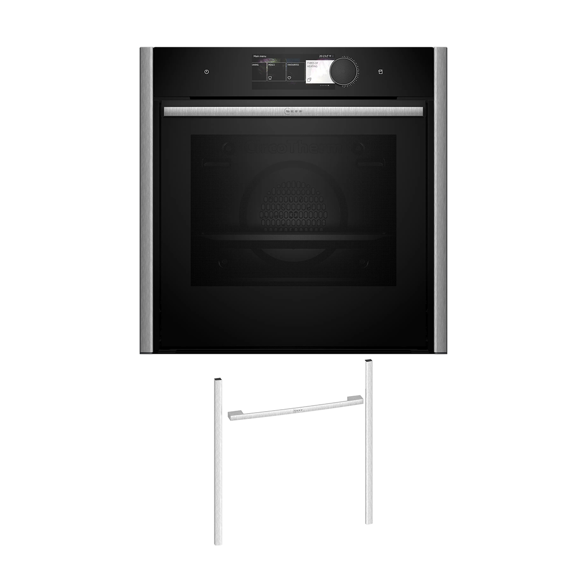 Neff NVS60P6M0 Εντοιχιζόμενος φούρνος B69VY7MY0 & Metallic Silver Flex Design Kit
