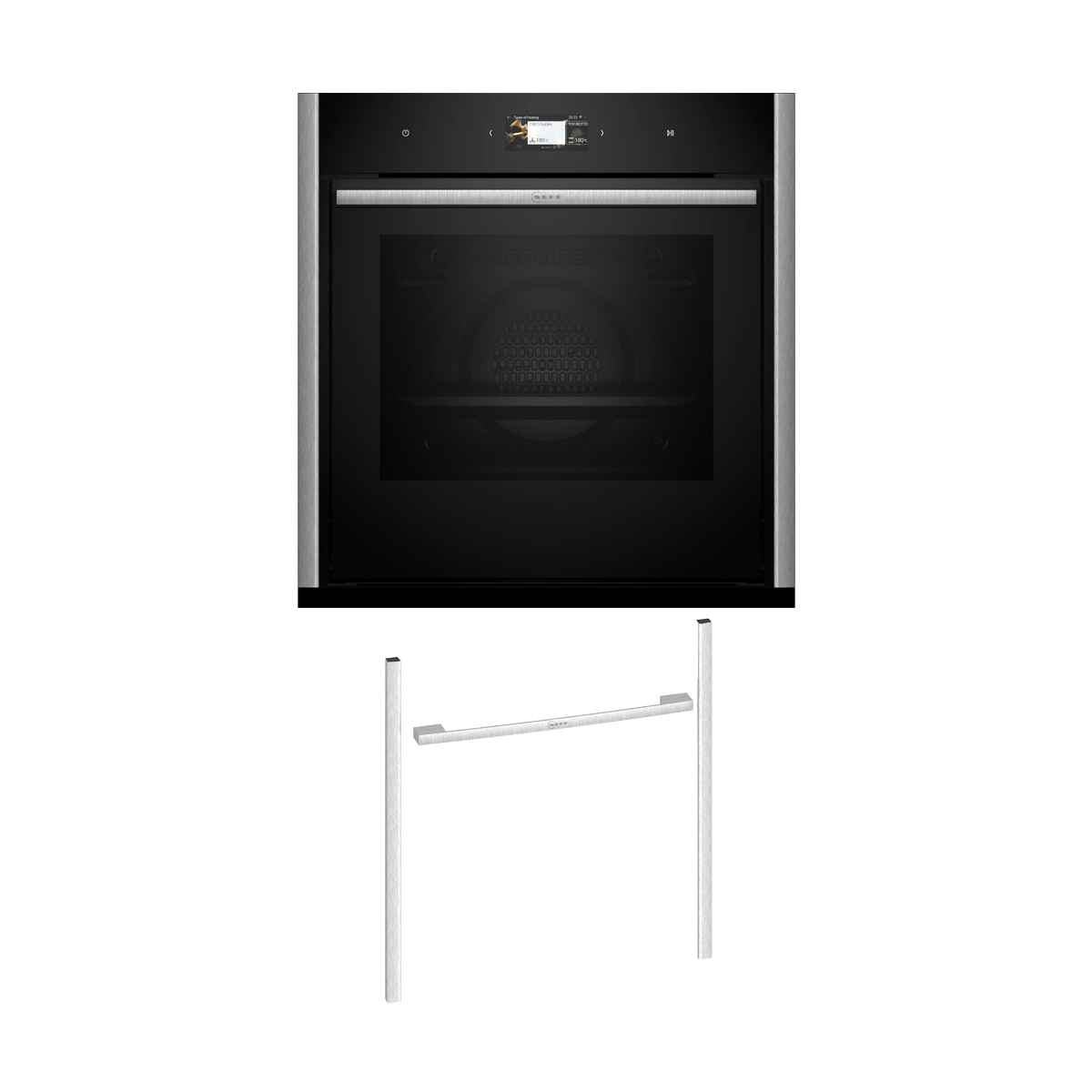 Neff NOV60P6M1 Εντοιχιζόμενος φούρνος B69CS7KY0 & Metallic Silver Flex Design Kit