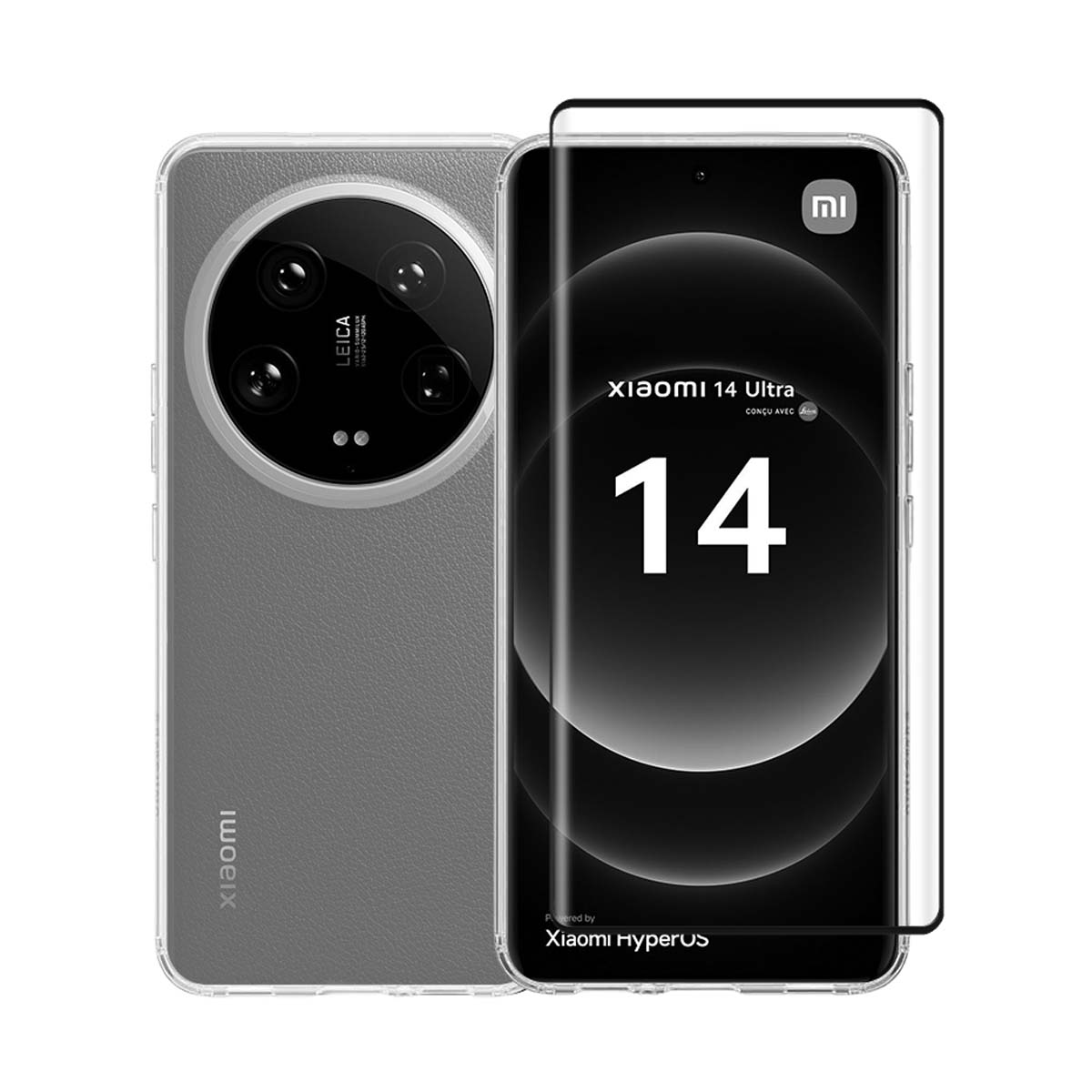 Redshield Xiaomi 14 Ultra TPU Transparent & 3D Curved Tempered Glass