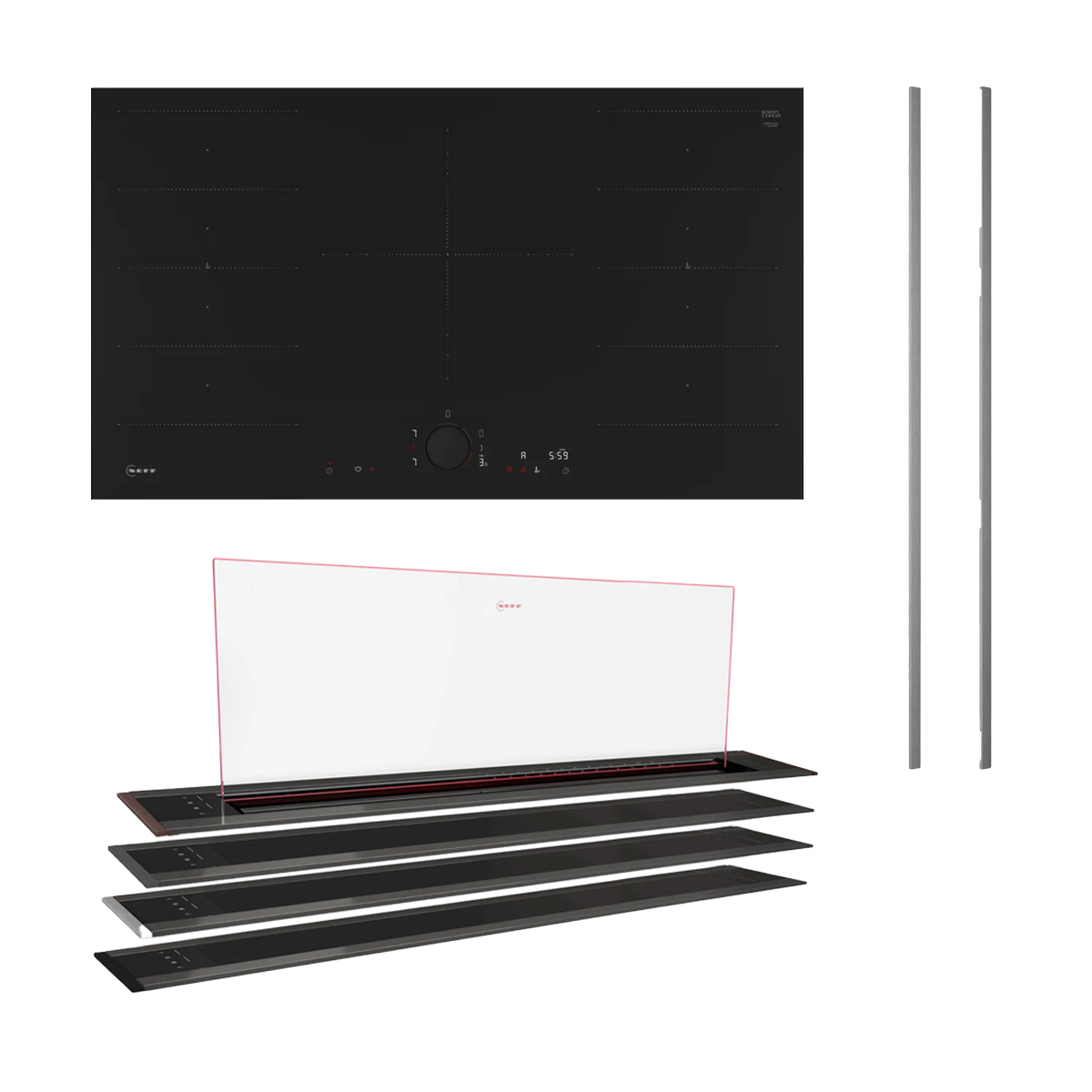 Neff T69YYV4C0 & I98WMM1Y7 & Z9302GLMY0 Metallic Silver Flex Design