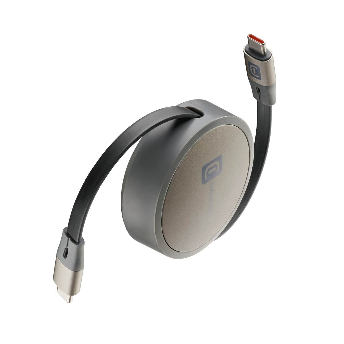 Cellular Line Retractable 100W Type-C 1m Black