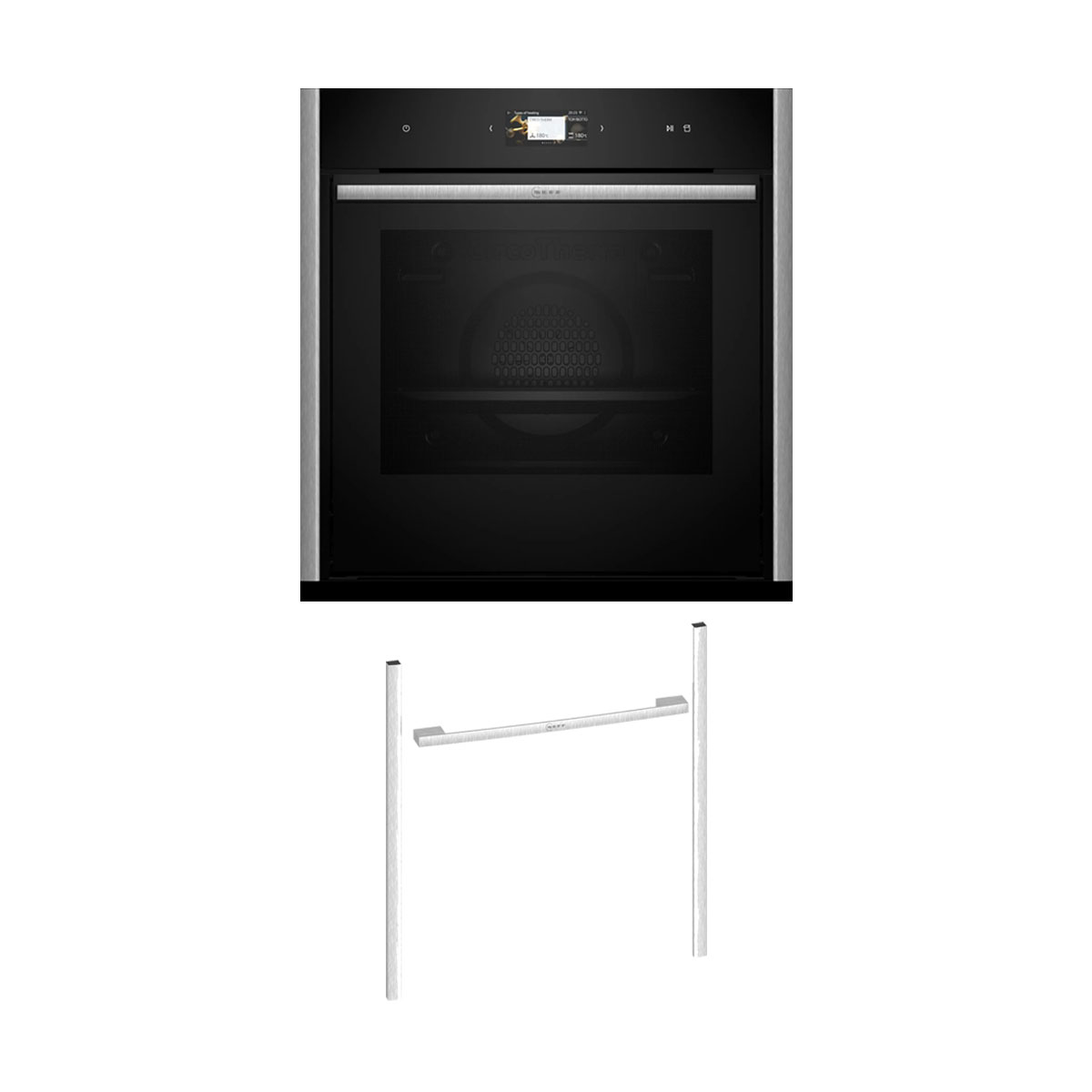 Neff NVS60E6M0 Εντοιχιζόμενος φούρνος B69VS3AY0 & Metallic Silver Flex Design Kit