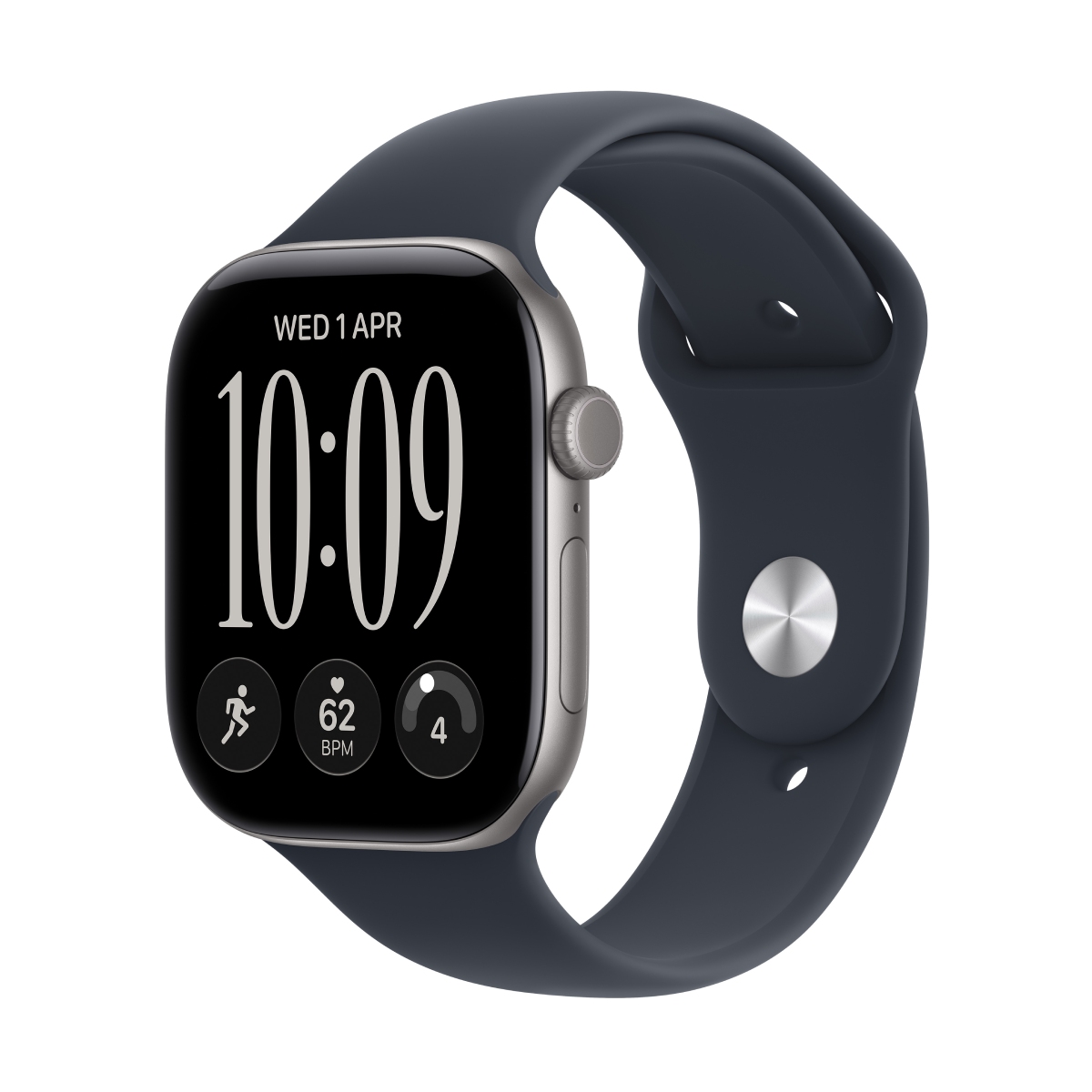Apple Watch S12 GPS + Cellular 46mm Space Grey Aluminium Case Navy Blue Sport Band M/L