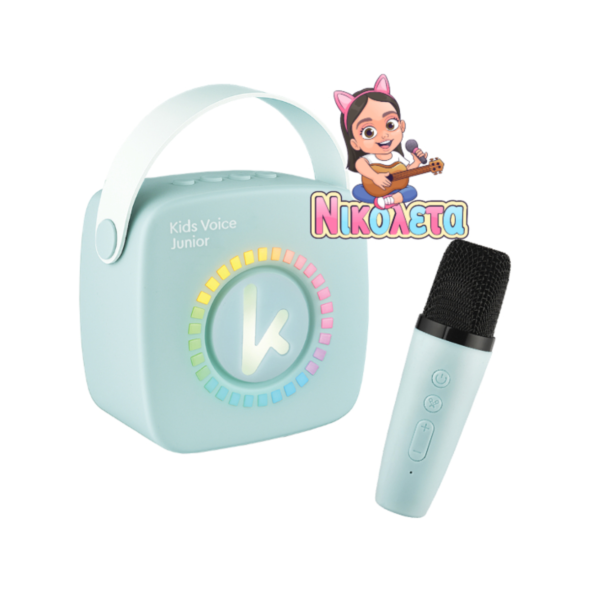 Kiddoboo Mini Karaoke & Mic & Nikoleta TV Blue
