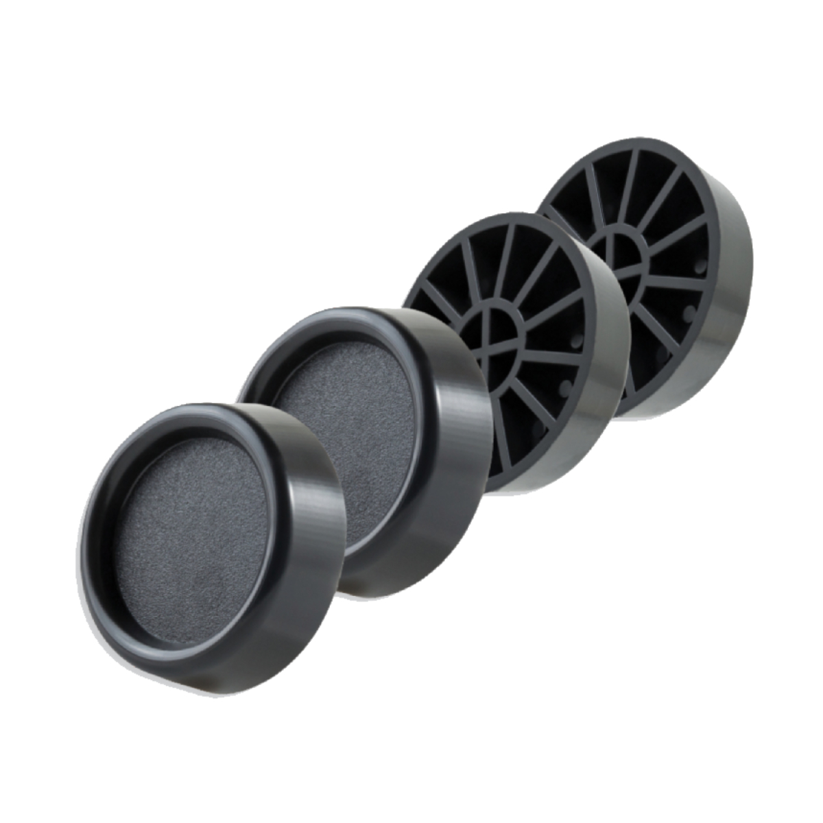 Roller Σετ Αντικραδασμικά Πέλματα Black 4 ΤΜΧ Black