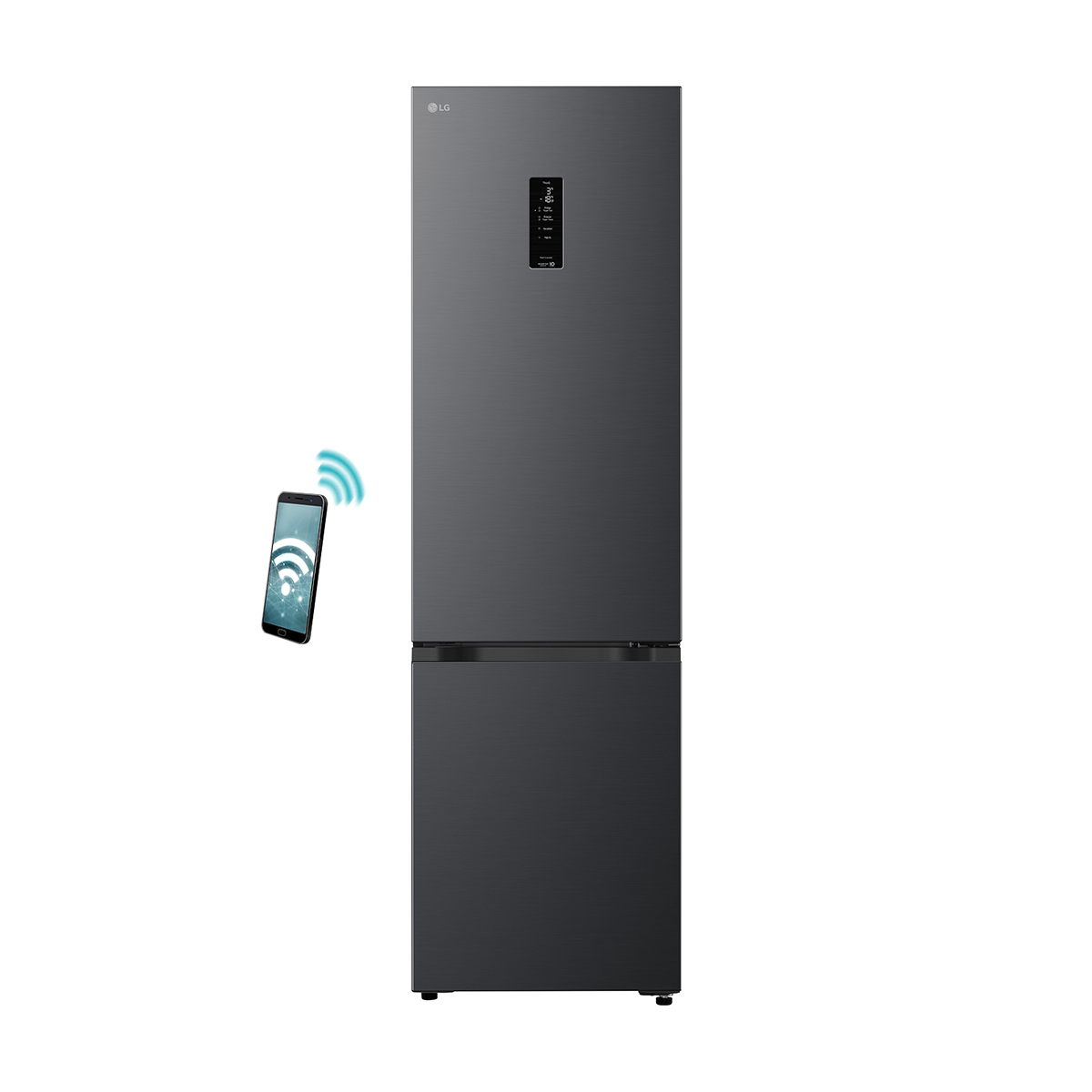 LG GBBSJ21DEP Fridge Freezer with Bottom Freezer, Matte Black