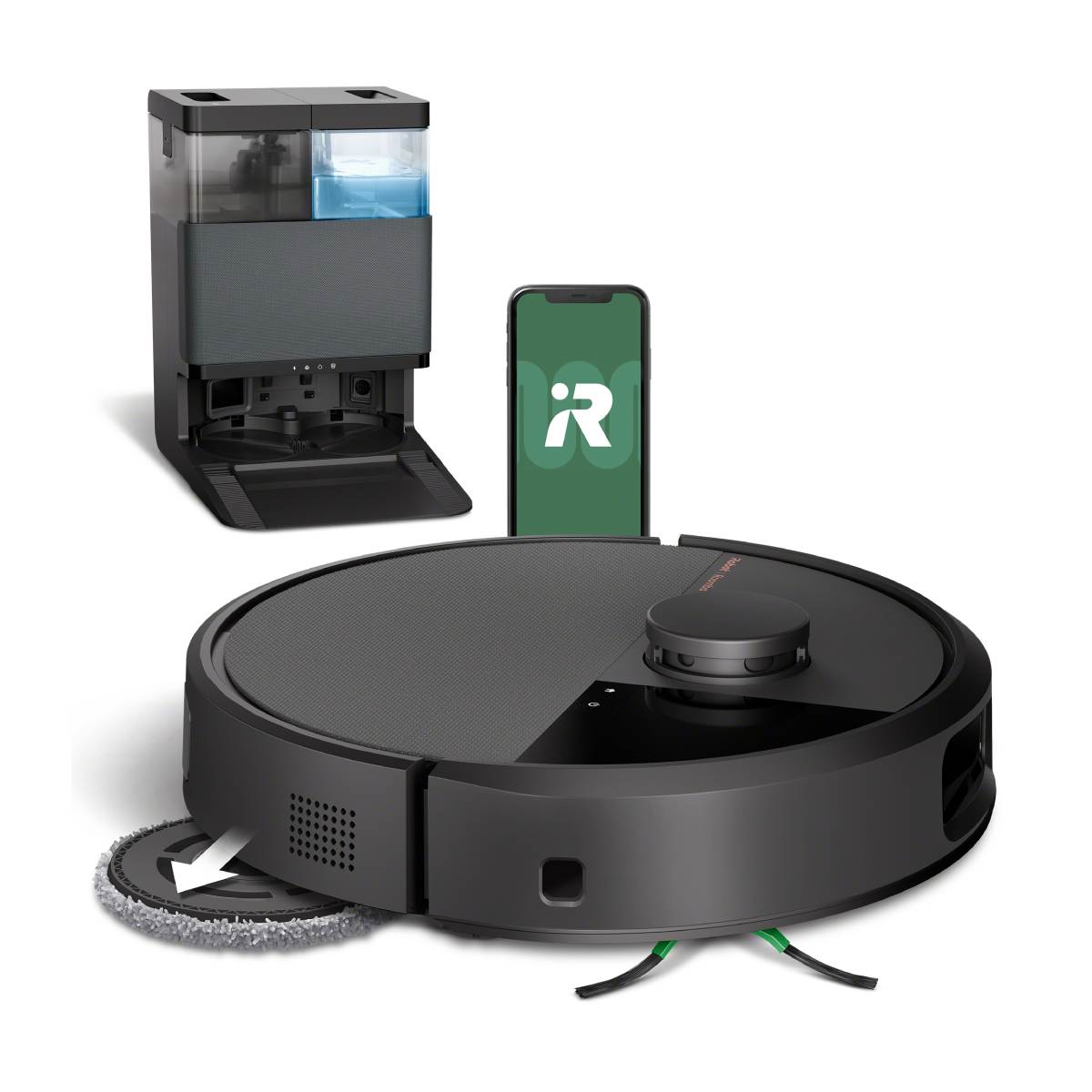 iRobot Roomba Plus 505 Combo Robot with AutoWash Dock Black