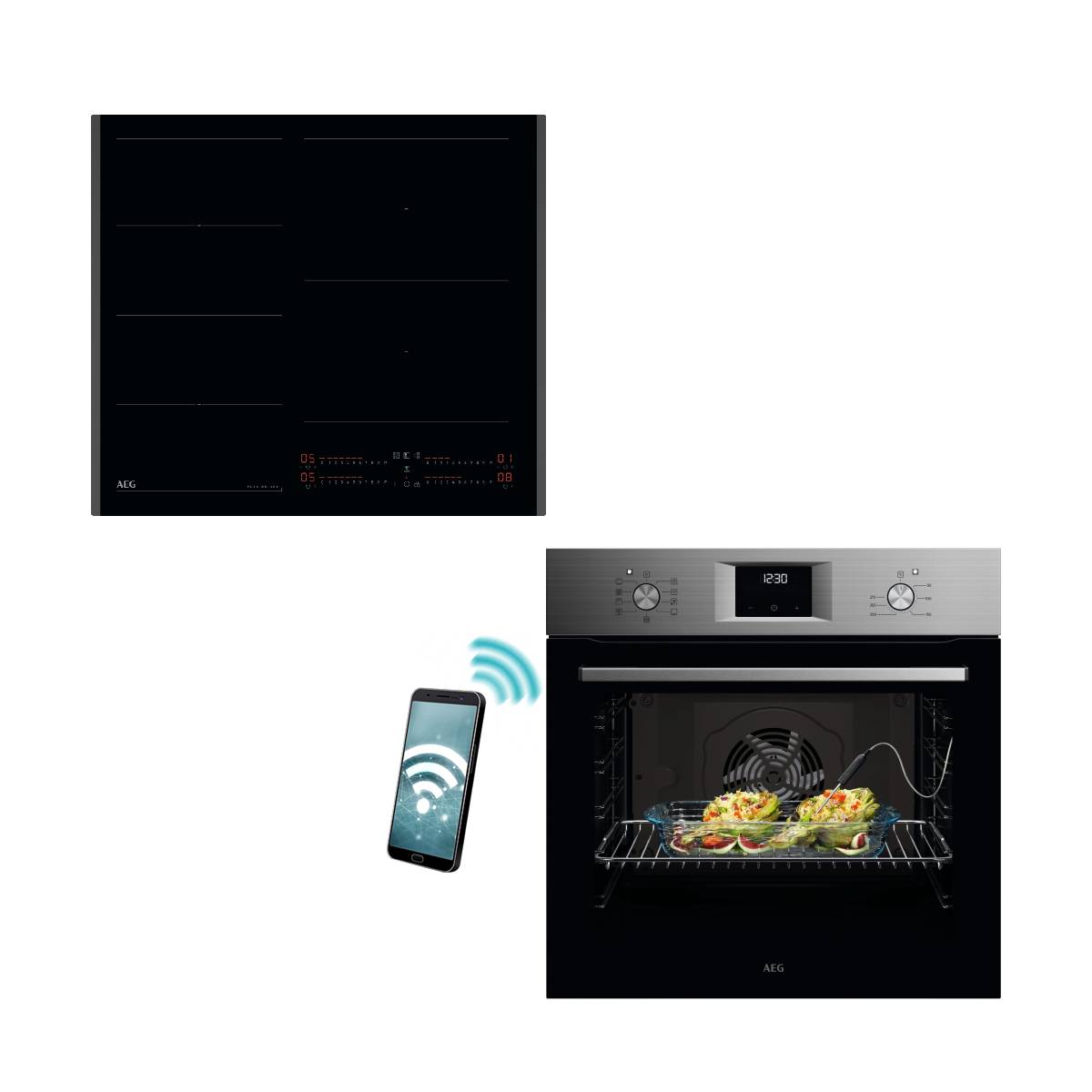 Aeg OA5CB31SM Oven & TI64IG00FB Induction Hob