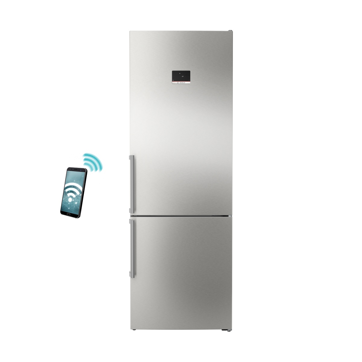 Bosch KGN49AICT Series 6 Freestanding Bottom Mount Refrigerator 203 x 70 cm Brushed Steel Anti-Fingerprint, Total No Frost