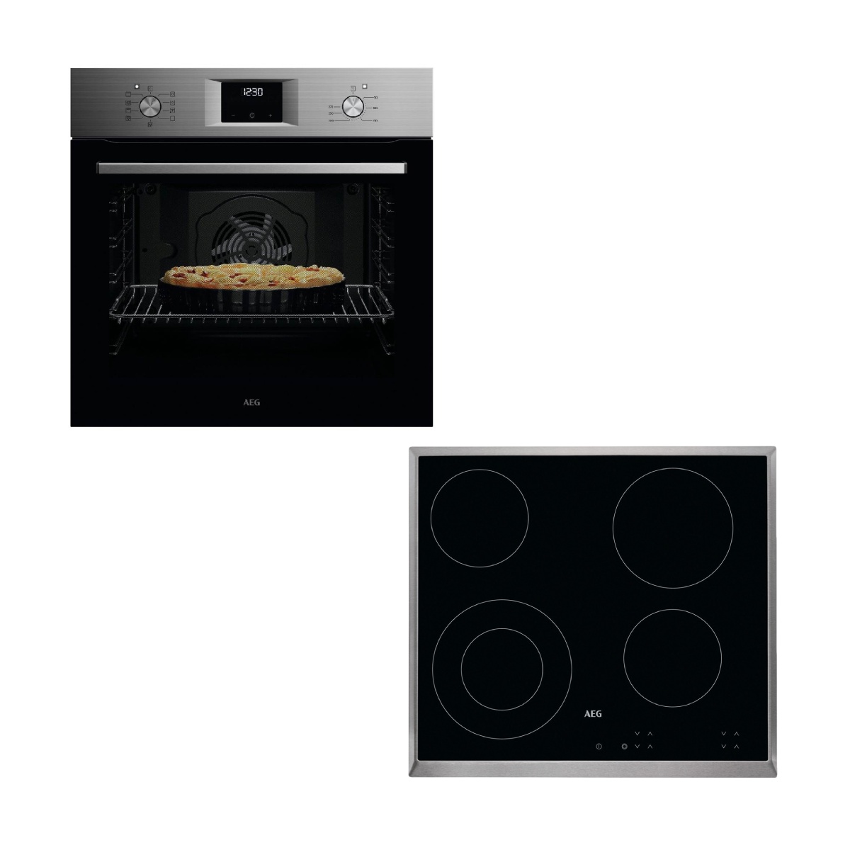 Aeg OA5AB21SM Inox Oven & HK624010XB Ceramic Hob