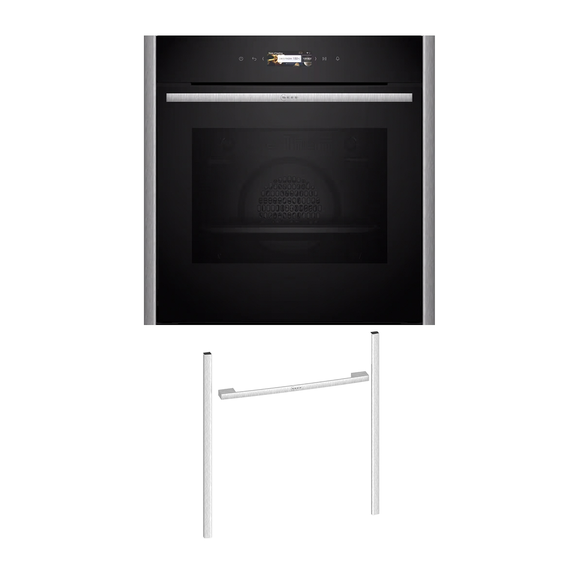 Neff NOV60E2M0 Εντοιχιζόμενος φούρνος B29CR3AY0 & Metallic Silver Flex Design Kit