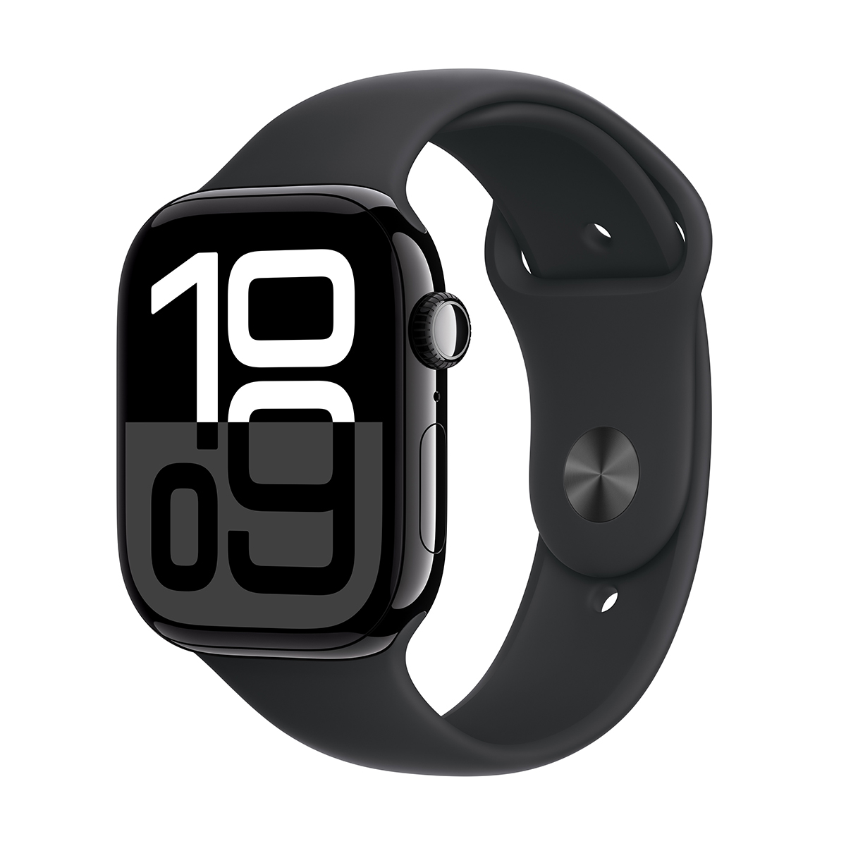 Apple Watch Series 10 GPS 46mm Jet Black Aluminium Case with Black Sport Band – S/M