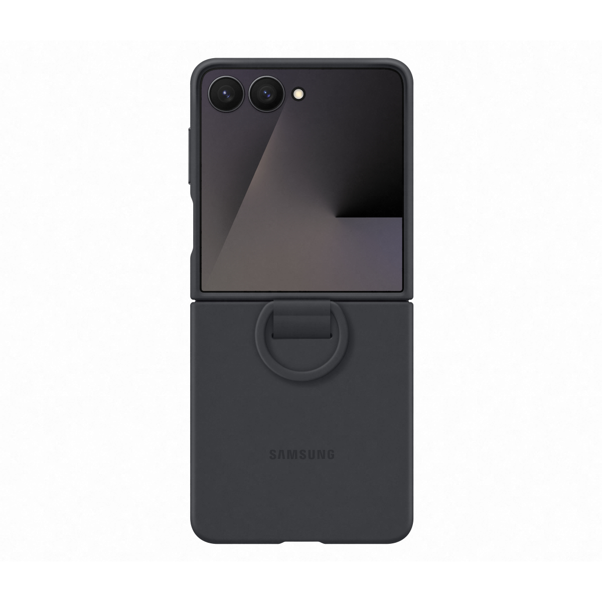 Samsung Galaxy Z Flip7 Ring Silicone Case Black