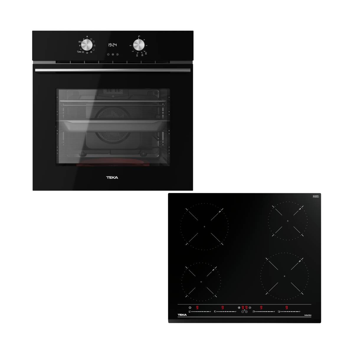 Teka EasySteam HLB 8408 BK Oven & IZC 64010 Induction Hobs