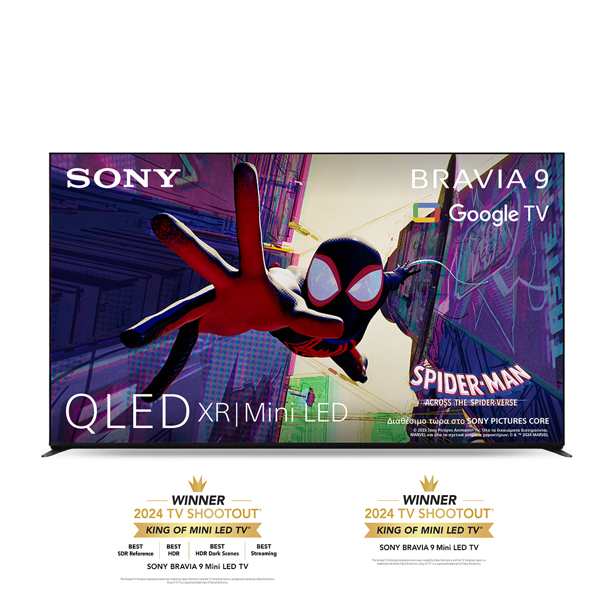 Sony TV 75" Sony Bravia 9 K75XR90PAEP (2024) 4K UHD QLED MiniLED Smart Google TV Dark Silver