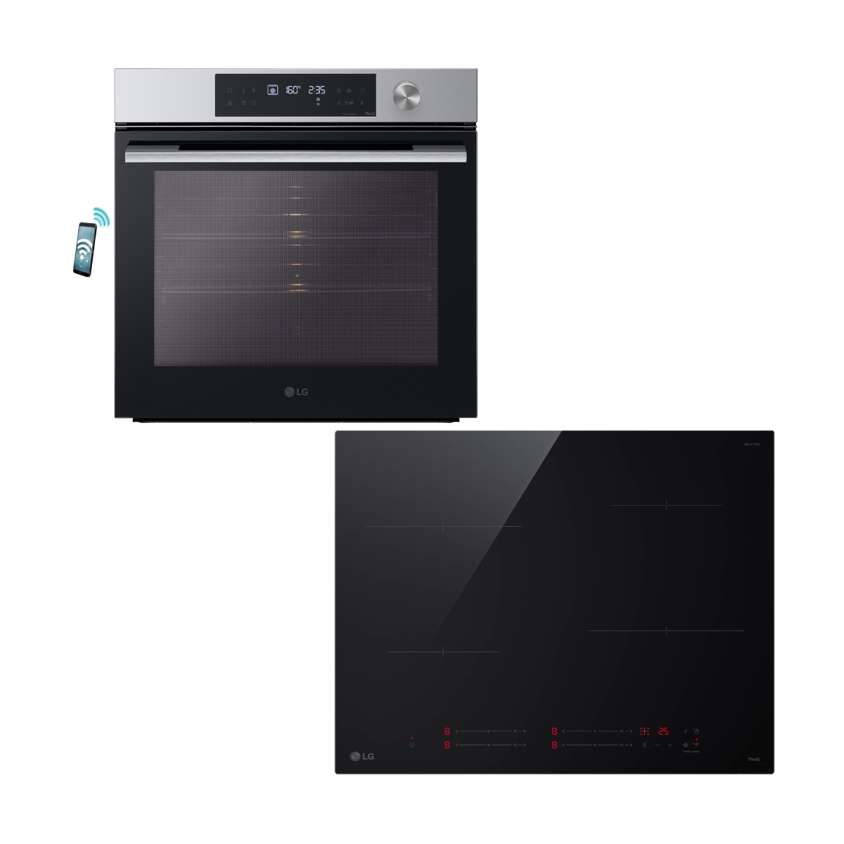 LG WSED7612S Inox Oven & CI5Z2423BN Induction Hob