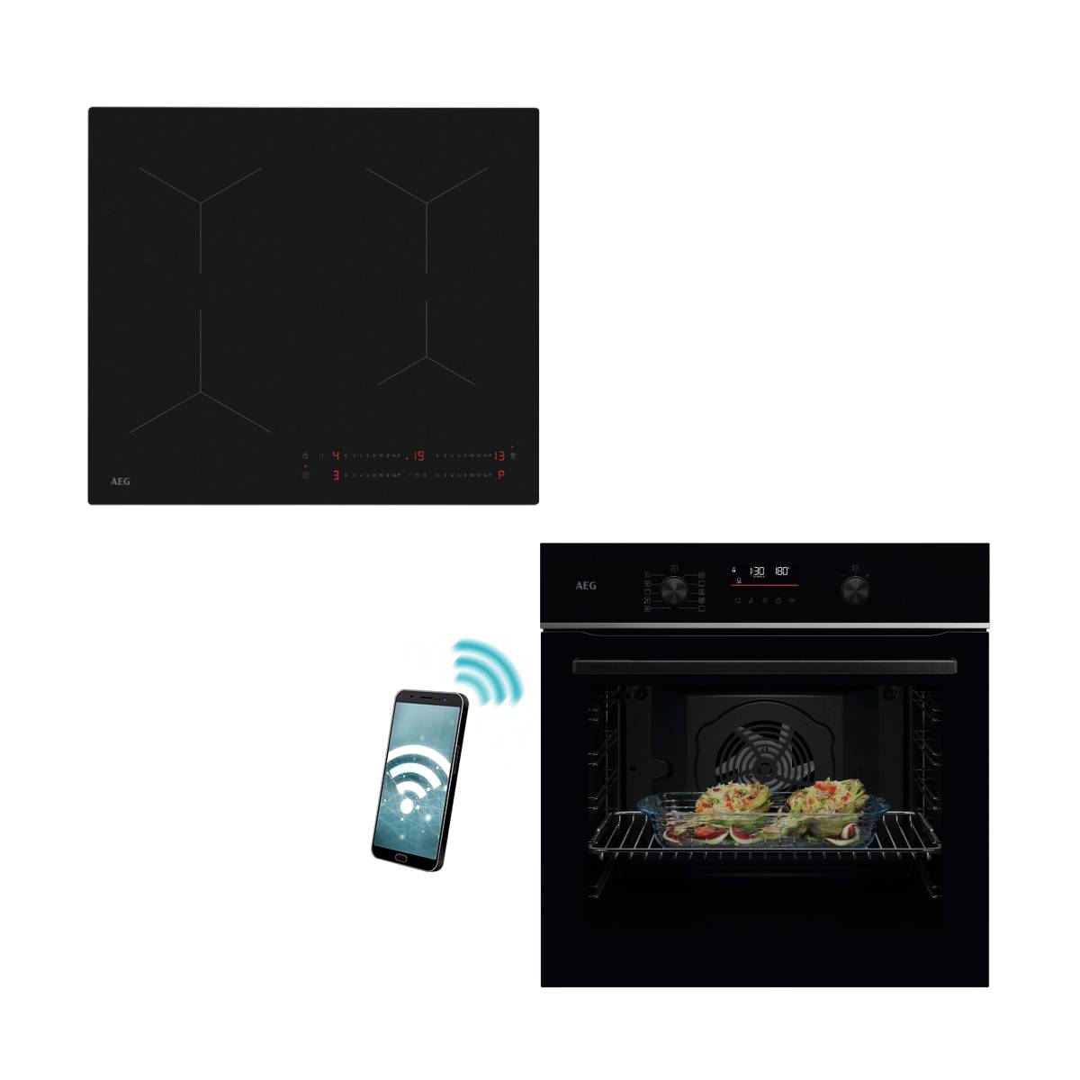 Aeg OA5CB31SM Oven & 5000 Induction TO64IA0AIT Saphir Matt SE 60cm Induction Hob