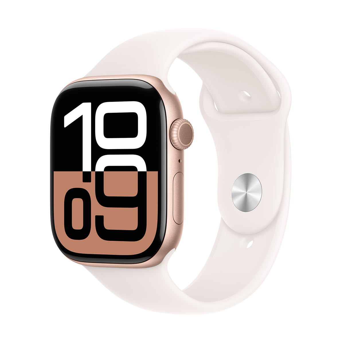 Apple Watch Series 10 GPS 42mm Rose Gold Aluminium Case with Light Blush Sport Band – S/M