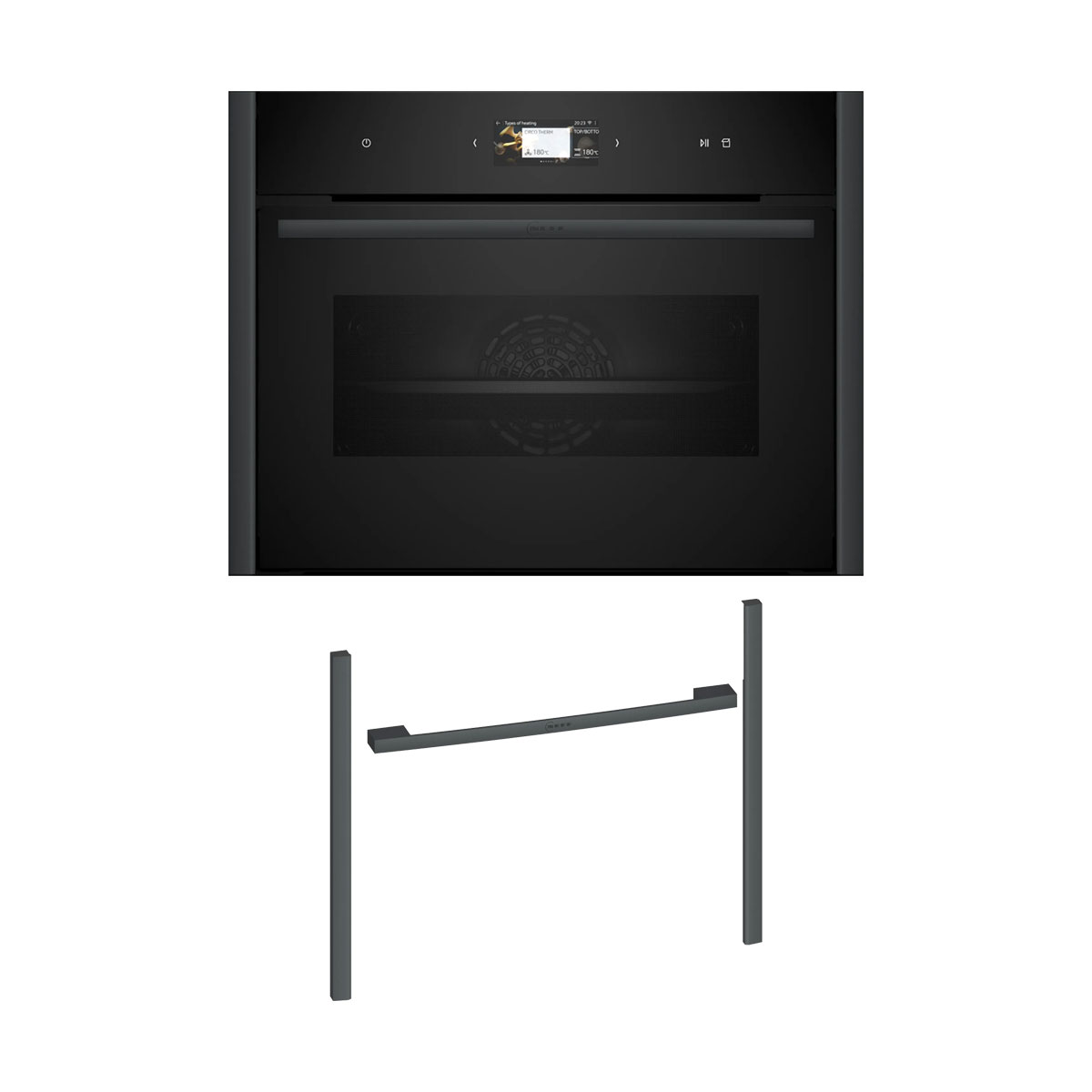 Neff NFS45E2A0 Εντοιχιζόμενος φούρνος C29FS3AY0 & 45 cm Anthracite Grey Flex Design Kit