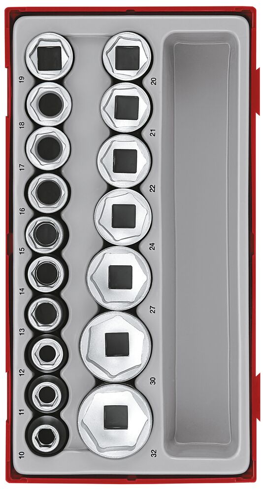 TengTools 1/2inch Socket Set 6 pt TT1 17 Pieces